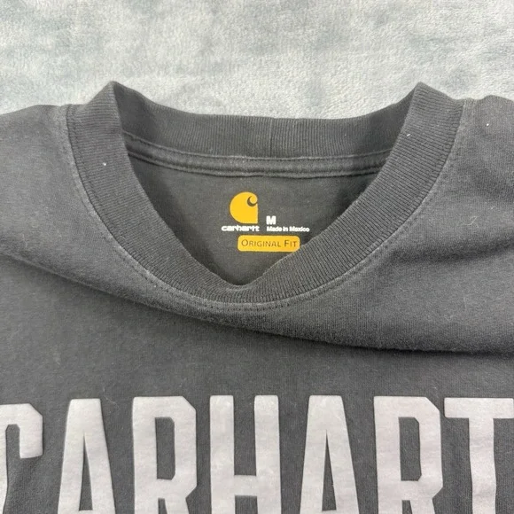 Carhartt Shirt, Men's Size M, Black, Original Fit, CARHARTT - Picture 3 of 4
